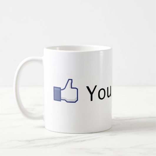 これを好みます。 Facebookは好みます コーヒーマグカップ (左)