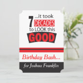 これを良く見るのに70年かかった70誕生日 招待状 (スタンド正面)