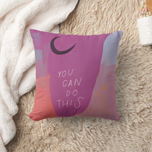 これを行うことができる – 感動的引用文抽象芸術アート クッション (ブランケット)