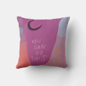 これを行うことができる – 感動的引用文抽象芸術アート クッション (裏面)