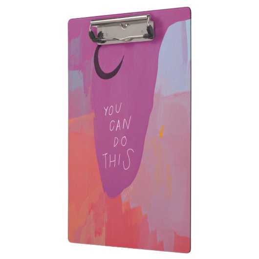 これを行うことができる – 感動的引用文抽象芸術アート クリップボード (左)