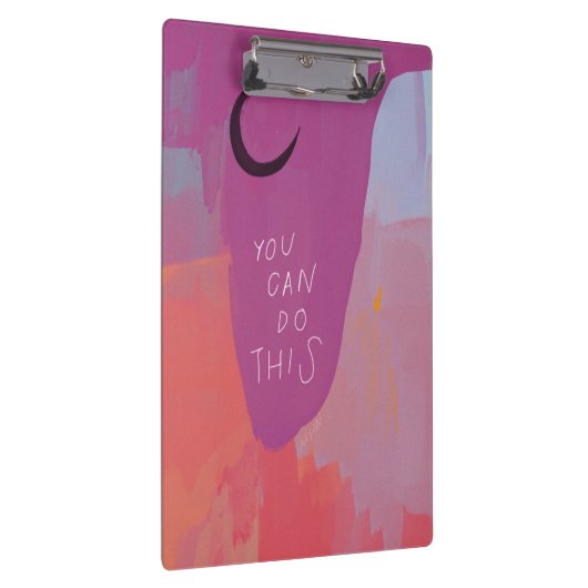 これを行うことができる – 感動的引用文抽象芸術アート クリップボード (右)