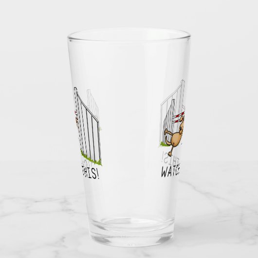 これを見ろ！犬 – 敏捷性のおもしろい犬をスイング タンブラーグラス (左)