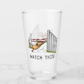 これを見ろ！犬 – 敏捷性のおもしろい犬をスイング タンブラーグラス (正面)