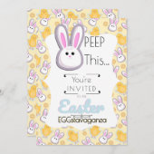 これを覗け!イースターエッグストラヴァガンザ招待状 招待状 (正面/裏面)