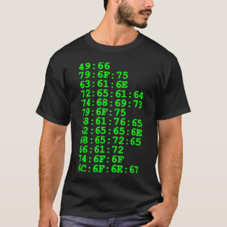 これを読むことができればコンピューター(ジンクス、緑) Tシャツ