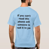 …これを読むことができれば学問のあります Tシャツ (裏面)