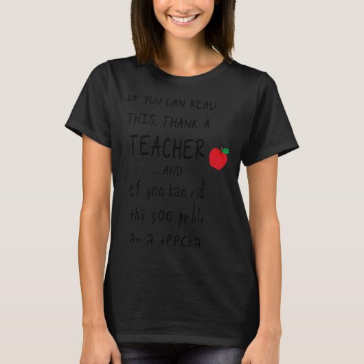 これを読めるなら先生に感謝 Ef Yoo Ka Tシャツ (正面)
