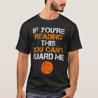 「これを読んでいるなら僕を守れないでしょ」おもしろバスケットのマイバスケット Tシャツ