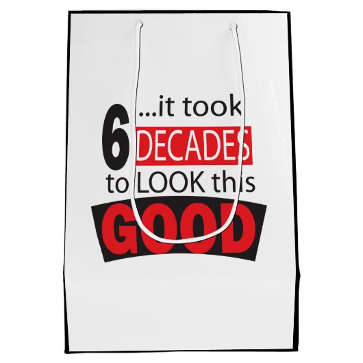 これをGood|の見るために6十年第60誕生日かかりました ミディアムペーパーバッグ (裏面)