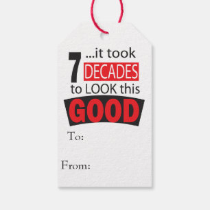 これをGOOD の見るために7十年第70誕生日かかりました ギフトタグ