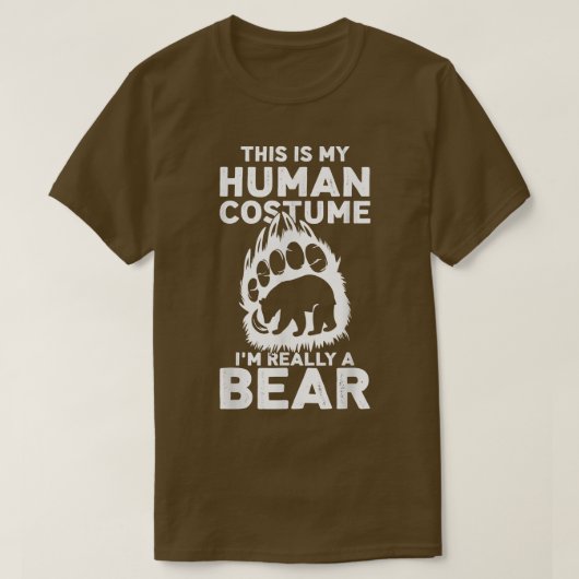 これカッコいいは私の人間の衣装で私は本当にクマTe Tシャツ (デザイン正面)