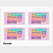 これカラフルは蔵書票 長方形シール (シート)