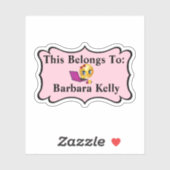 これパーソナライズされたは~に属する シール (シート)