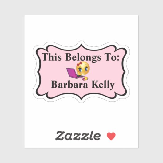 これパーソナライズされたは~に属する シール (シート)