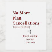 これモダン以上のプランのキャンセルおもしろいカスタム ワインラベル (シングルラベル)