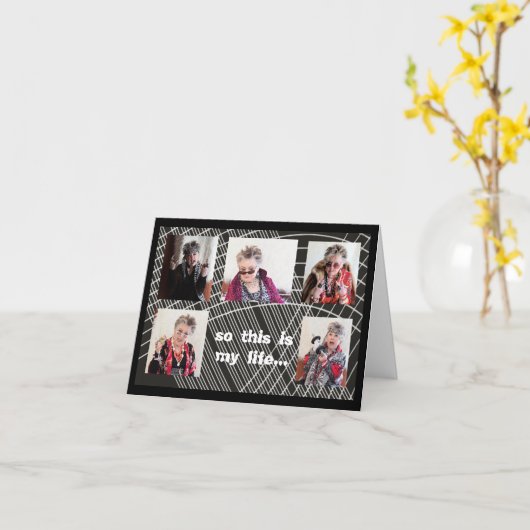 これユーモアのあるは生折りグリーティングカード カード (黄色い花)