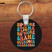 これ以上のスティグマいいえ恥の過剰摂取認識度 キーホルダー (裏面)