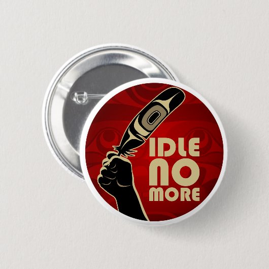 これ以上のボタンを空転させないで下さい 缶バッジ (正面&裏面)