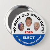 これ以上の古い白人の人! 缶バッジ (正面&裏面)