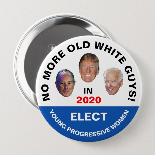 これ以上の古い白人の人! 缶バッジ (正面&裏面)