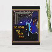 これ以上の同情のパーティーの青の挨拶状 カード (正面)