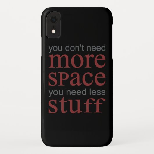 これ以上の宇宙は不要。必要な物を減らす。 Case-Mate iPhoneケース (裏面)