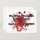 これ以上の思考や祈りの言葉!銃の操作を今すぐ! ポストカード (正面/裏面)