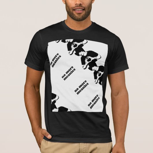 これ以上の意地悪な人のAidenのブロックのティー-黒 Tシャツ (正面)
