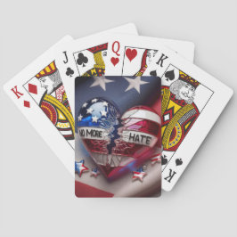 これ以上の憎しみは、愛国心の壊れたハート トランプ