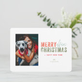 これ以上の日シンプルのおもしろいクリスマスフォト シーズンカード (スタンド正面)
