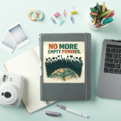 これ以上の空の約束はない』 - Climate Strike シール (iPadカバー)