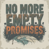 これ以上の空の約束はない』 - Climate Strike シール (正面)