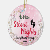これ以上の静か夜のベビーパパママが期待 セラミックオーナメント (左)