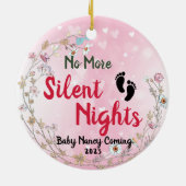 これ以上の静か夜のベビーパパママが期待 セラミックオーナメント (裏面)