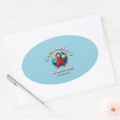 これ以上エイズはない。世界エイズデー 楕円形シール (封筒)