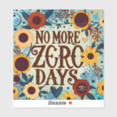 これ以上ゼロ日奨励フローラ引用文 シール (シート)