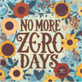 これ以上ゼロ日奨励フローラ引用文 シール (正面)