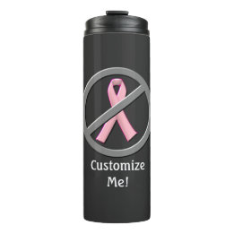 これ以上ピンクの乳がんリボン水ボトル タンブラー