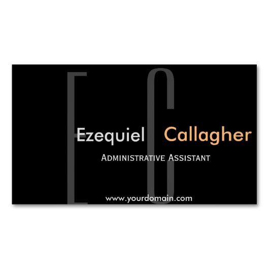 これ以上暗闇。 最小主義のタイプ マグネット名刺 (正面)