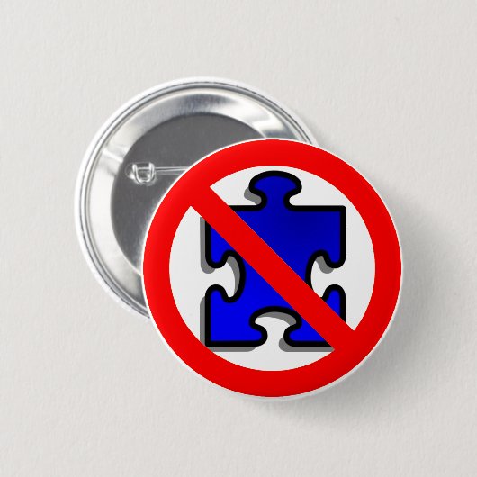 これ以上自閉症のための部分を困惑させません 缶バッジ (正面&裏面)
