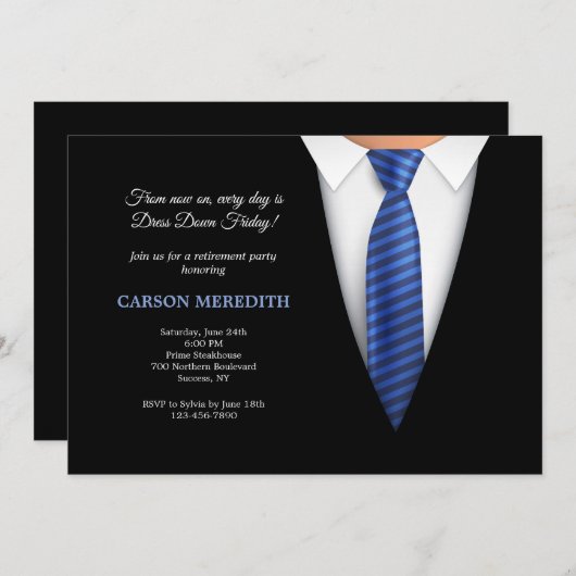 これ以上退職のパーティの招待状を結びません 招待状 (正面/裏面)