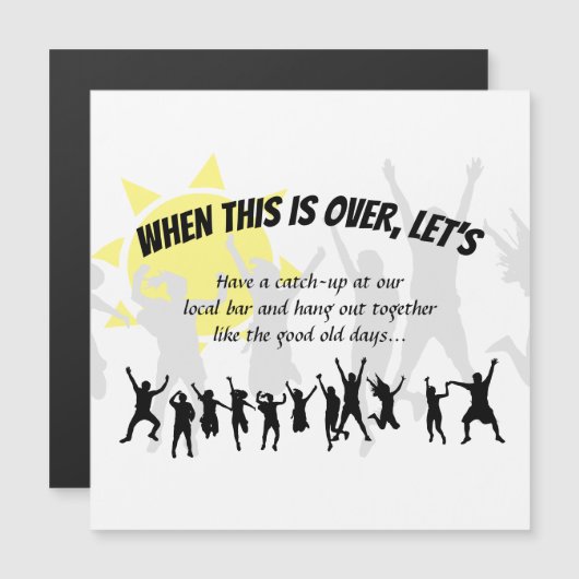 これ救が終わった日ロックダウン後 マグネット招待状 (正面/裏面)