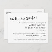 これ最低の延期結婚はがき ポストカード (正面/裏面)