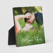 これ最高! | 現代の都会的カジュアルスクリプト写真 フォトプラーク (正面)