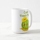 これTouchできない！かわいいおもしろいサボテンのユーモア コーヒーマグカップ (正面右)