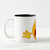 こわがらせたemojiのマグ ツートーンマグカップ (左)