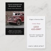 こわされた風防ガラスが付いている全く破壊されたトラック 名刺 (正面/裏面)