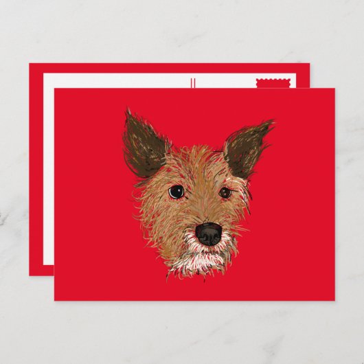 こわばった顔 ポストカード (正面/裏面)