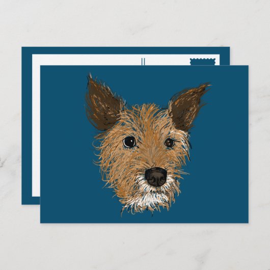 こわばった顔 ポストカード (正面/裏面)